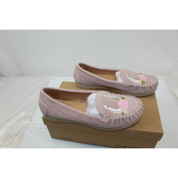Five Tribe Suede Rose Embroidered Lucky Horseshoe 8 - Picture 5 of 9